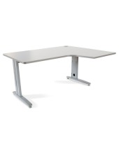 MESA ROCADA SERIE METAL 160X120 CM DERECHA ACABADO AC02 GRIS 2051AC02