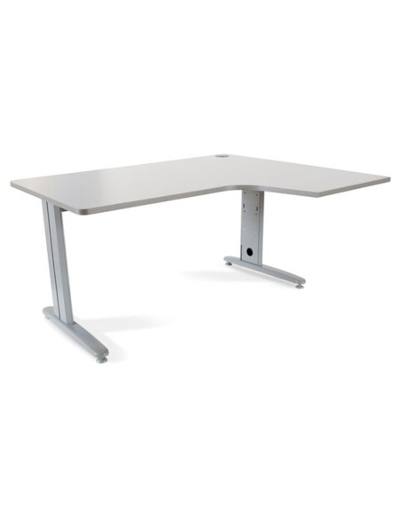 MESA ROCADA SERIE METAL 160X120 CM DERECHA ACABADO AC02 GRIS 2051AC02