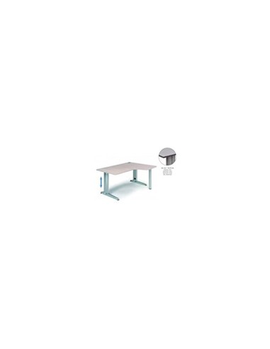 MESA ROCADA SERIE METAL 160X120 CM DERECHA ACABADO AC02 GRIS 2051AC02
