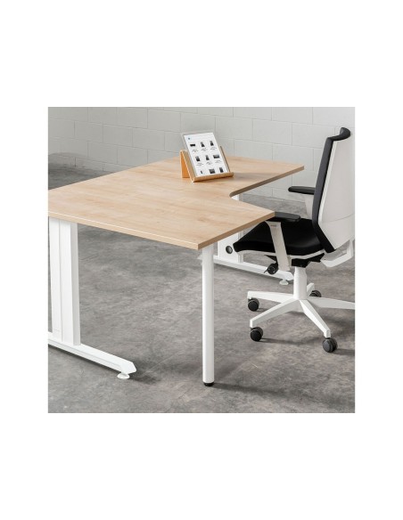 MESA ROCADA METAL 160X120 CM DERECHA ACABADO AC04 BLANCO 2051AC04