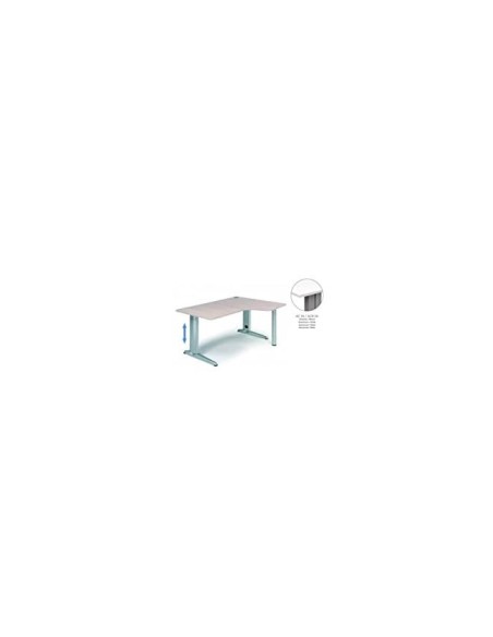 MESA ROCADA METAL 160X120 CM DERECHA ACABADO AC04 BLANCO 2051AC04