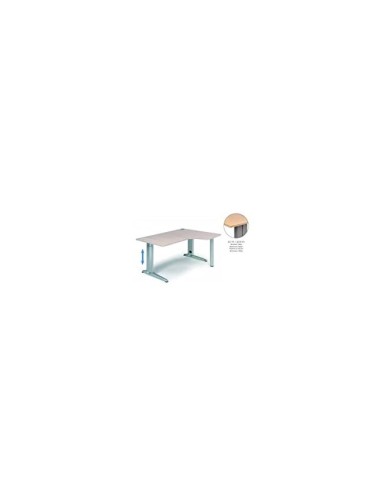 MESA ROCADA SERIE METAL 180X120 CM DERECHA ACABADO AC01 HAYA 2052AC01