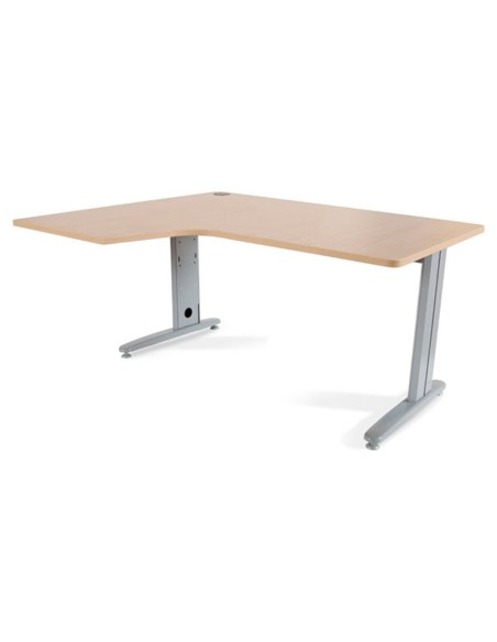 MESA ROCADA METAL 160X120 CM IZQUIERDA ACABADO AC01 HAYA 2053AC01