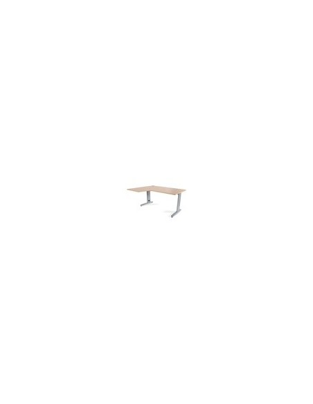 MESA ROCADA METAL 160X120 CM IZQUIERDA ACABADO AC01 HAYA 2053AC01