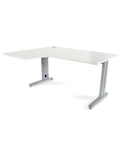 MESA ROCADA METAL 160X120 CM IZQUIERDA ACABADO AC04 BLANCO 2053AC04