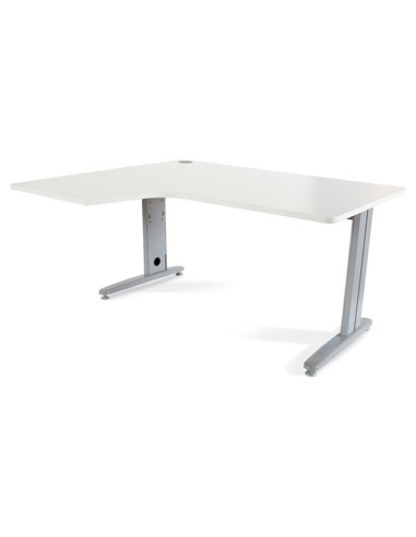 MESA ROCADA METAL 160X120 CM IZQUIERDA ACABADO AC04 BLANCO 2053AC04