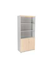 ARMARIO ROCADA C/3 ESTANTES 2 PUERTAS 195X90X45CM GRIS/HAYA