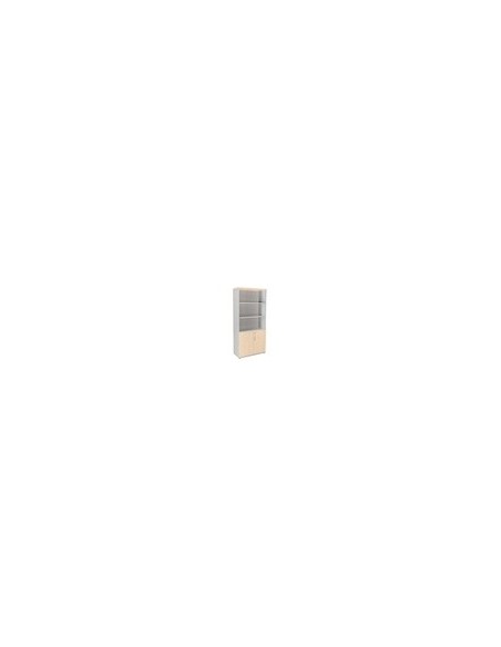 ARMARIO ROCADA C/3 ESTANTES 2 PUERTAS 195X90X45CM GRIS/HAYA