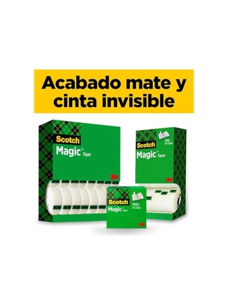 CINTA ADH.SCOTCH MAGIC 19MM X 33 MT PACK 14 ROLLOS DISPENSADOR CARTON
