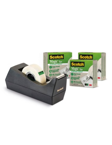 PORTARROLLO SOBREMESA SCOTCH C38 NG.C/3 ROLLOS 33MTX19MM.9-1933R3C38