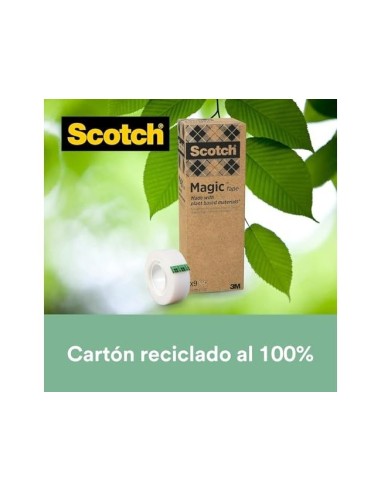 CINTA ADHESIVA SCOTCH MAGIC 33X19 MM PACK DE 9 ROLLOS 900-1933-9