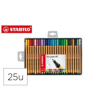 ROTULADOR STABILO PUNTA FIBRA POINT 88 ESTUCHE 25 COL.SURT.8825-1