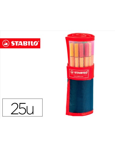 ROTULADOR STABILO PUNTA FIBRA POINT 88 ROLLERSET 25 COL.SURT.8825-021