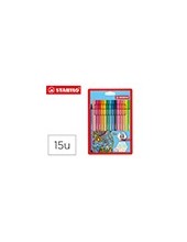 ROTULADOR STABILO ACUARELABLE PEN 68. 10 COLORES STD+5 NEON 6815-2 2