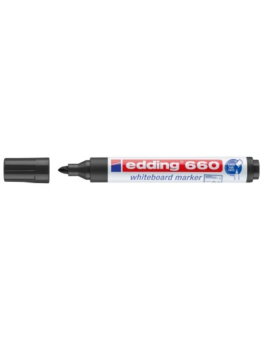 ROTULADOR EDDING PIZARRA BL.660 NG. P. RED. 3MM.RECARGABLE 660-01