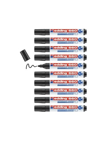 ROTULADOR EDDING PIZARRA BL.660 NG. P. RED. 3MM.RECARGABLE 660-01