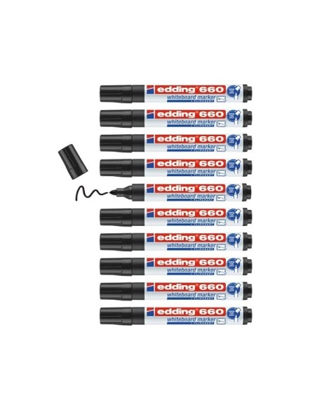 ROTULADOR EDDING PIZARRA BL.660 NG. P. RED. 3MM.RECARGABLE 660-01