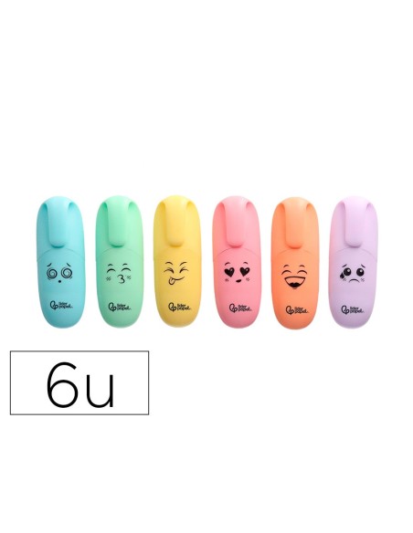 ROTULADOR LIDERPAPEL MINI FLUORESCENTE PASTEL ESTUCHE 6 UD. SURTIDOS