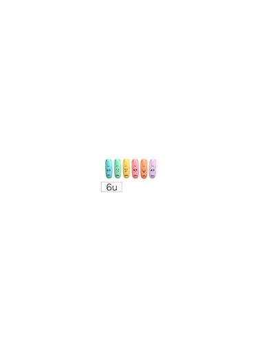 ROTULADOR LIDERPAPEL MINI FLUORESCENTE PASTEL ESTUCHE 6 UD. SURTIDOS