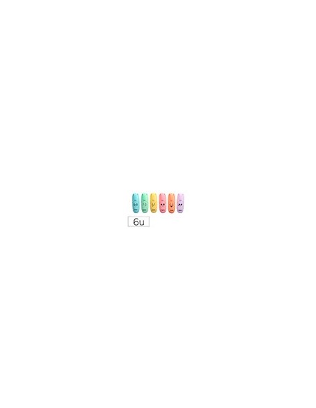 ROTULADOR LIDERPAPEL MINI FLUORESCENTE PASTEL ESTUCHE 6 UD. SURTIDOS