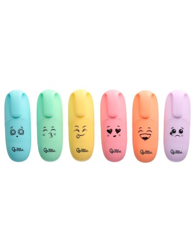 ROTULADOR LIDERPAPEL MINI FLUORESCENTE PASTEL ESTUCHE 6 UD. SURTIDOS