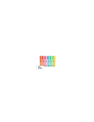 ROTULADOR  FLUOR.PASTEL BISELADA  6 UD.SURT.