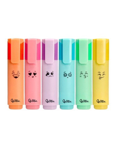 ROTULADOR  FLUOR.PASTEL BISELADA  6 UD.SURT.