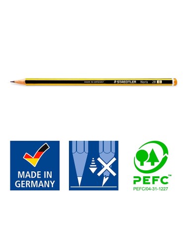 LAPICES GRAFITO STAEDTLER NORIS N.0 2B