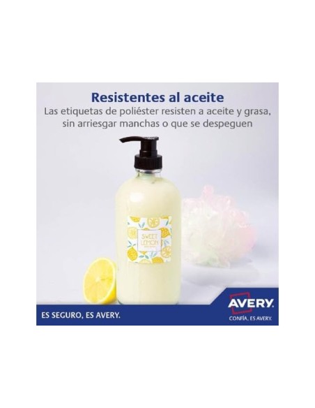 ETIQUETA ADH. AVERY 63,5X33,9MM POLIESTER BL. 480UD.