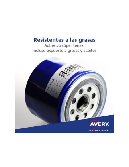 ETIQUETA ADH. AVERY 63,5X33,9MM POLIESTER BL. 480UD.