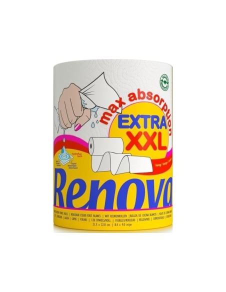 PAPEL COCINA RENOVA JUMBO ULTRA ABSORBENTE 42G/M2 210MM X 25M