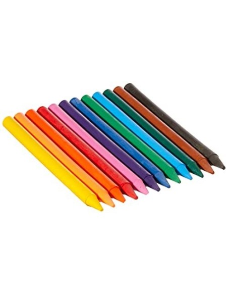 LAPICES CERA PLASTIALPINO CAJA DE 12 COLORES PA000012