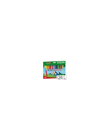 LAPICES CERA PLASTIALPINO CAJA DE 24 COLORES PA000024