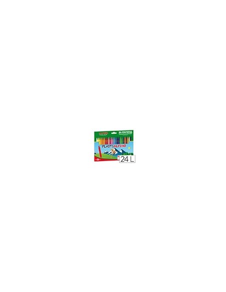 LAPICES CERA PLASTIALPINO CAJA DE 24 COLORES PA000024