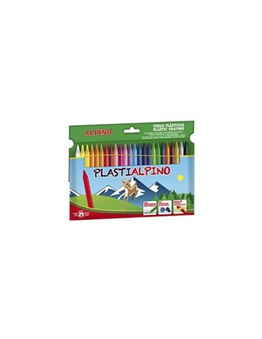 LAPICES CERA PLASTIALPINO CAJA DE 24 COLORES PA000024