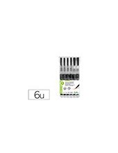 PINCELES  RECARGABLES ACUARELABLES SET 6 UD.GROSOR PUNTAS SURTIDAS 2