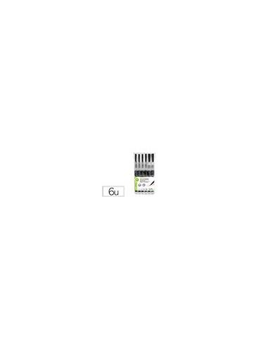 PINCELES  RECARGABLES ACUARELABLES SET 6 UD.GROSOR PUNTAS SURTIDAS