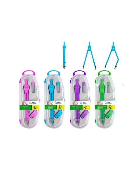 COMPAS LIDERPAPEL ARTICULADO CON ADAPTADOR UNIVERSAL COLOR MP17