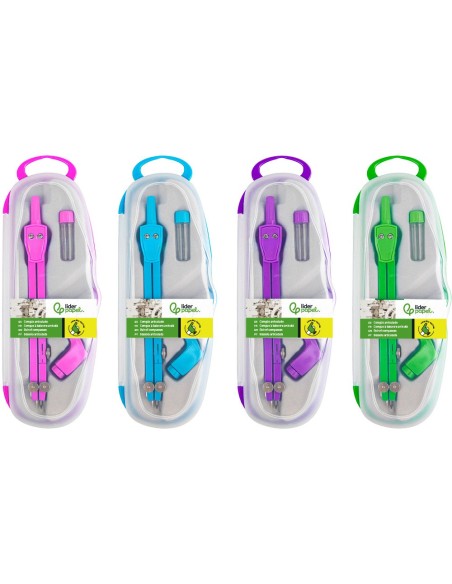 COMPAS LIDERPAPEL ARTICULADO CON ADAPTADOR UNIVERSAL COLOR MP17