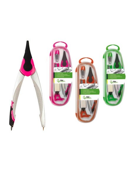 COMPAS LIDERPAPEL ADAPTADOR UN IVERSAL Y MINAS COLORES SURTIDOS