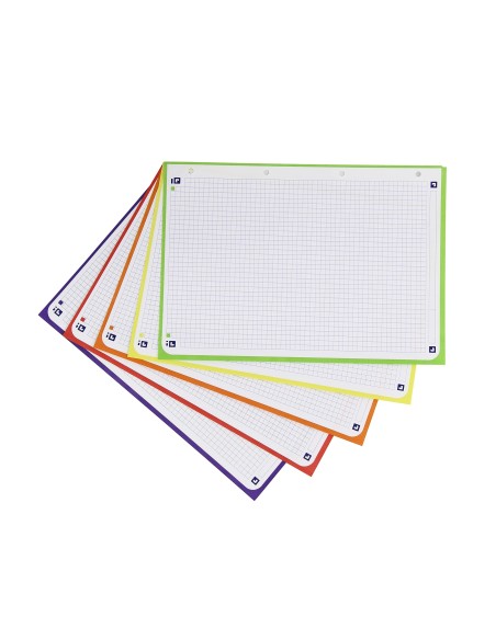 RECAMBIO OXFORD DIN A4 80H.90 GR OPTIK PAPER CUADROS 5MM 4 TALADROS