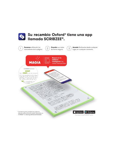 RECAMBIO OXFORD DIN A4 80H.90 GR OPTIK PAPER CUADROS 5MM 4 TALADROS