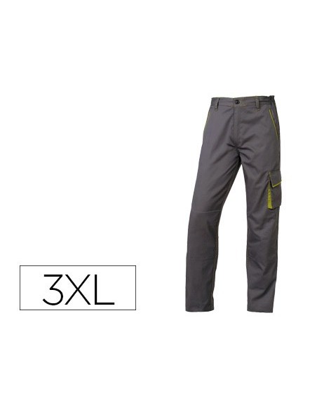PANTALON TRABAJO DELTAPLUS CINTURA AJUST.5 BOLS.COL.GRISVE.TALLA 3XL
