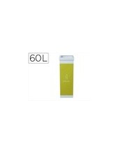 CONTENEDOR PAPELERA RECICLAJE TAPA PLASTICOS 60L.76X36,3X26,3 CM 2