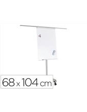 PIZARRA BL ROCADA METALICA MAGNETICA RUEDAS 68X104 CM C/2 BRAZOS