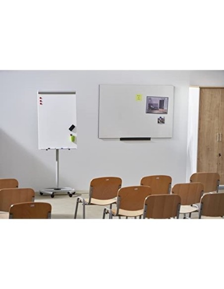 PIZARRA BL ROCADA METALICA MAGNETICA RUEDAS 68X104 CM C/2 BRAZOS