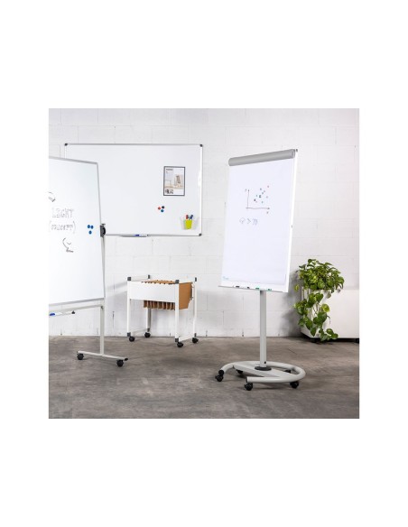 PIZARRA BL ROCADA METALICA MAGNETICA RUEDAS 68X104 CM C/2 BRAZOS