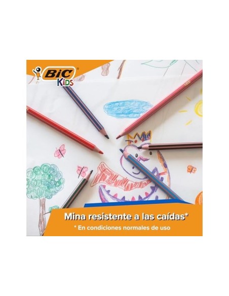 LAPICES COLORES BIC EVOLUTION STRIPES C.24 SURT.