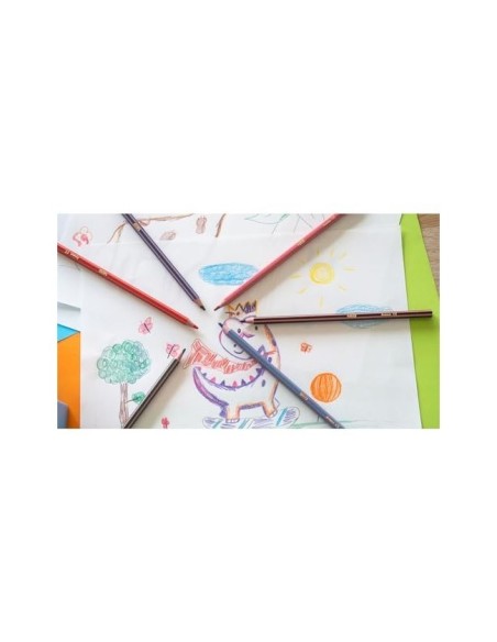LAPICES COLORES BIC EVOLUTION STRIPES C.24 SURT.