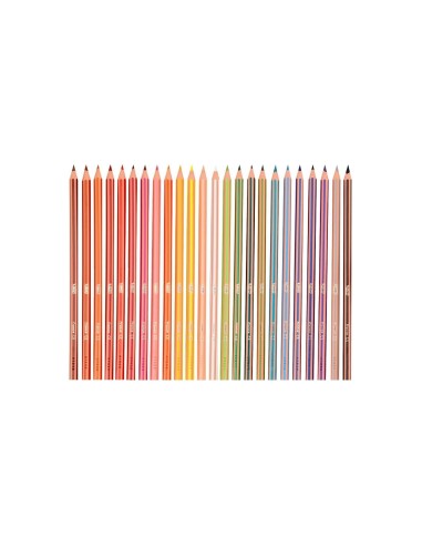 LAPICES COLORES BIC EVOLUTION STRIPES C.24 SURT.